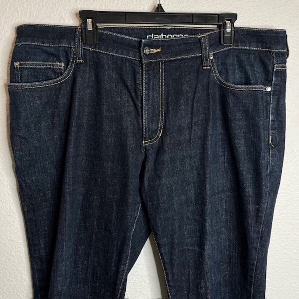 Mens Claiborne Straight Fit Jeans Sz 40x30 Classic Dark Denim